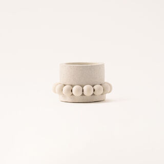 Selah collection off white ceramic candle holder 8*8*5 cm