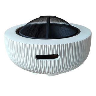 Homez Mgo Firepit 60*60*37.5Cm, White