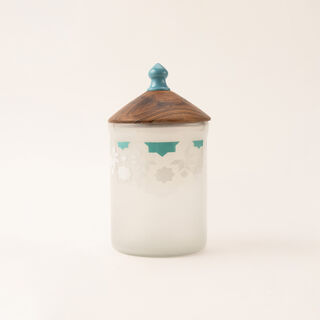 La Mesa glass container with Lid 10*10*18 cm
