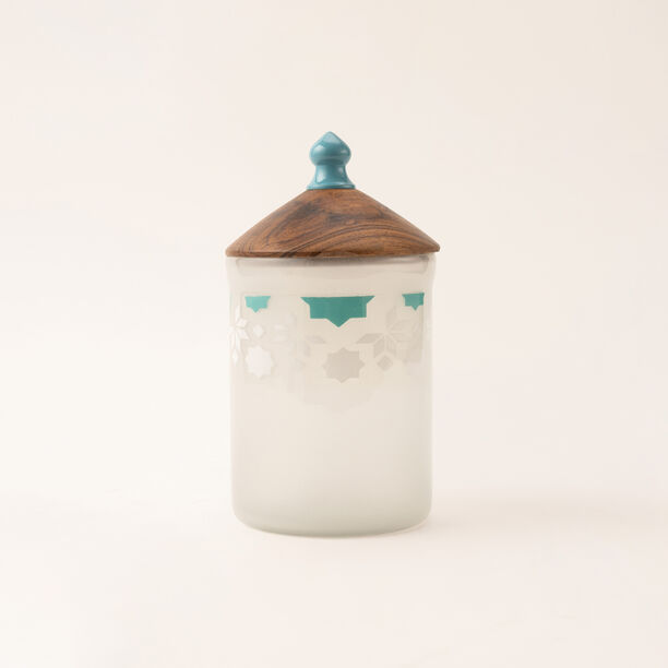 La Mesa glass container with Lid 10*10*18 cm image number 0