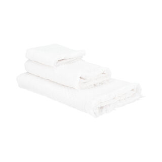 Jacquard/cotton bath towel, white 70*140 cm