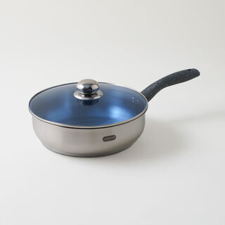 Alberto stainless steel ftypan with lid 26*7.5cm 3.9L, silver