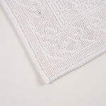 Boutique Blanche White Cotton Diamond Jacquard Bathmat, 60*90 Cm image number 2