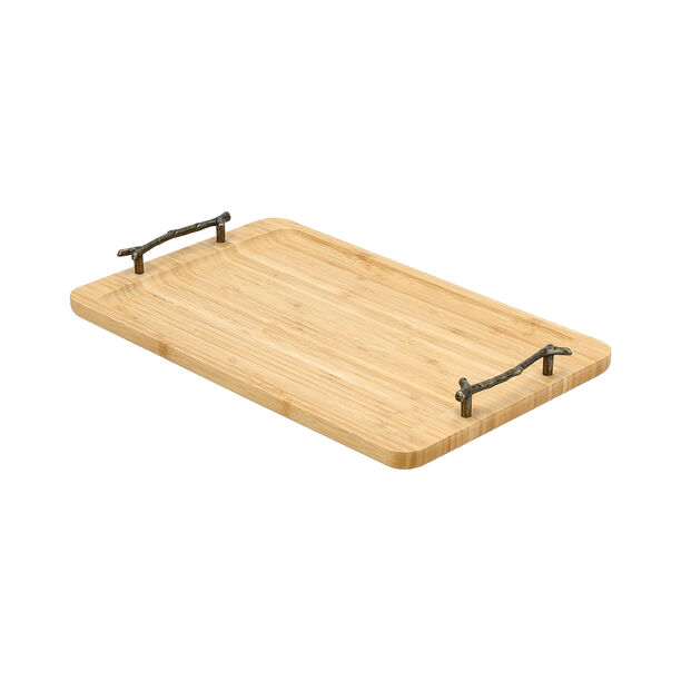 Bamboo Tray With Woody Handles image number 2