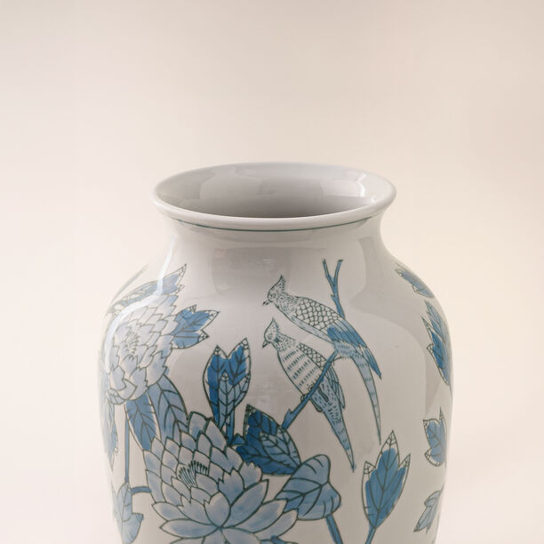 Homez blue and white ceramic vase 22*22*30 cm image number 3