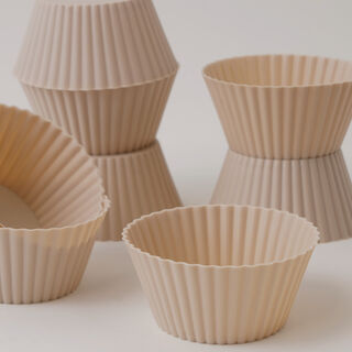 Alberto 8pcs silicone cupcake set L, cream 7*7*3.5cm