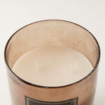 Homez glass jar scented candle amber sand, brown 15*20cm image number 2