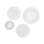 La Mesa 16 Pieces Dinner Set Embossed White image number 2