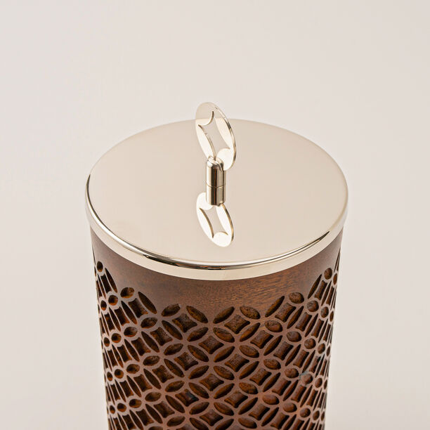 La Mesa large silver metal container 12*12*23 cm image number 2