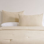 Boutique blanche cotton waffle comforter set 3pcs king 240*220cm, beige image number 1