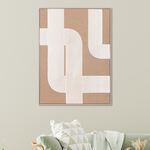 Homez geometric design canvas art in wooden frame 90* 120*4.5cm image number 1