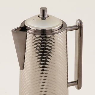 Dallaty Stainless Steel Steel Vacuum Flask Set 1L, Silver And Black