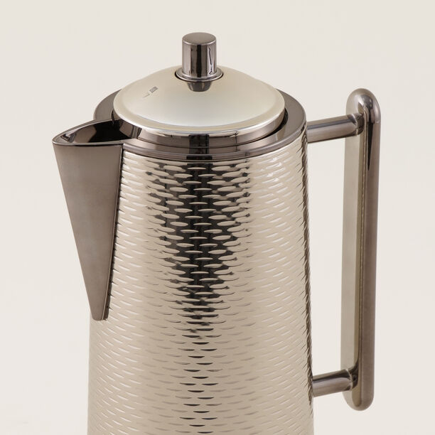 Dallaty Stainless Steel Steel Vacuum Flask Set 1L, Silver And Black image number 2