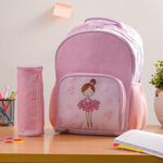 Large backpack with pencil case ,15 inches , Ballerina image number 1