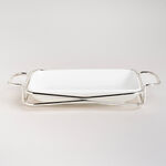 Rectangular Plate With Stand Silver image number 0