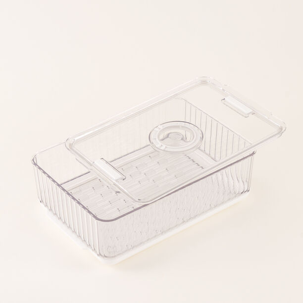 وعاء تخزين طعام بلاستيك شفاف 26.5*18*13.5 سم image number 1