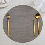 La Mesa 4pcs imitation leather rectangular placemats, grey 45*30cm image number 4