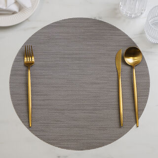 La Mesa 4pcs imitation leather rectangular placemats, grey 45*30cm