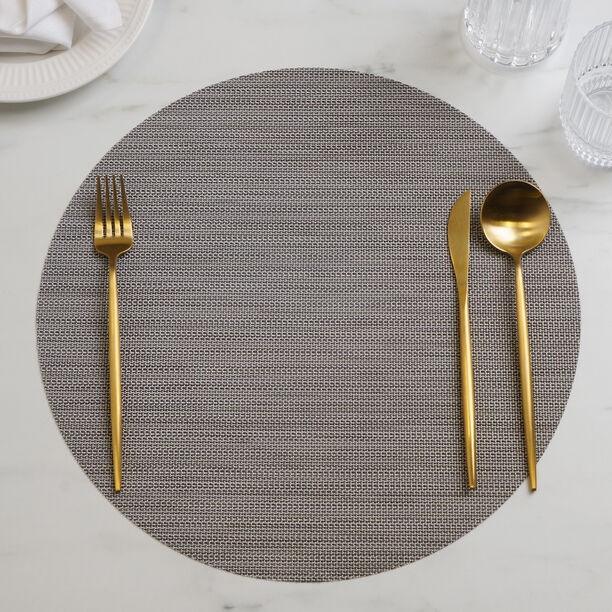 La Mesa 4pcs imitation leather rectangular placemats, grey 45*30cm image number 4