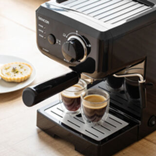 Sencor black stainless steel espresso machine 1450W, 1.5L