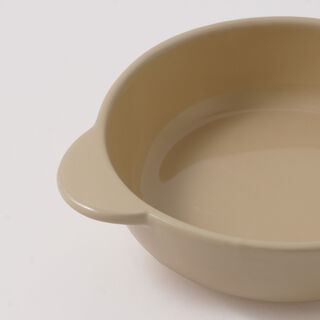 Alberto 6.8" ceramic roung baking pan 17.3*13.8*4cm, beige
