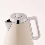 دلتي دلة ستانلس ستيل، لؤلؤي بيج مع فضي 1 لتر image number 1