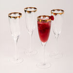 Painted Stemglass With Gold On Top 4 Pcs image number 5
