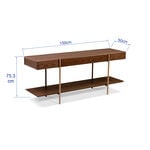 Homez da vinci console, walnut 150*50*75 cm image number 1