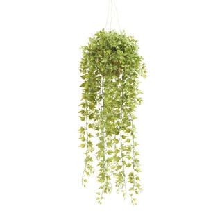 Homez artificial plant ivy hanging in pot, green 17*17*50cm