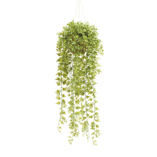 Homez artificial plant ivy hanging in pot, green 17*17*50cm image number 0