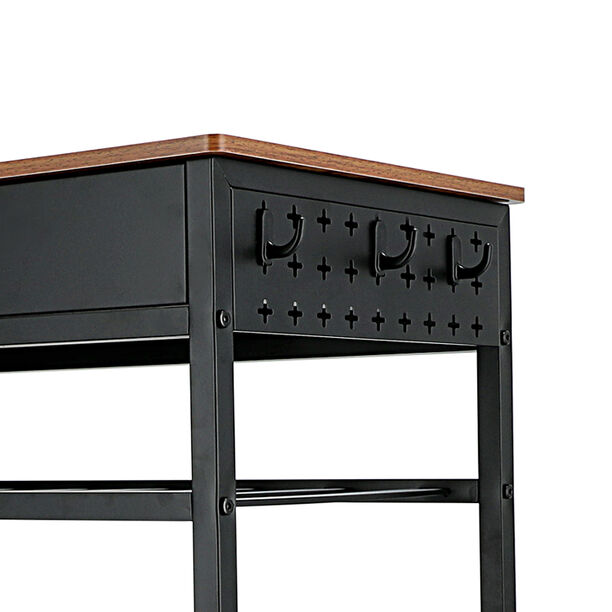 Alberto metal rolling black trolley with wheels 66.5*40*89 cm image number 6