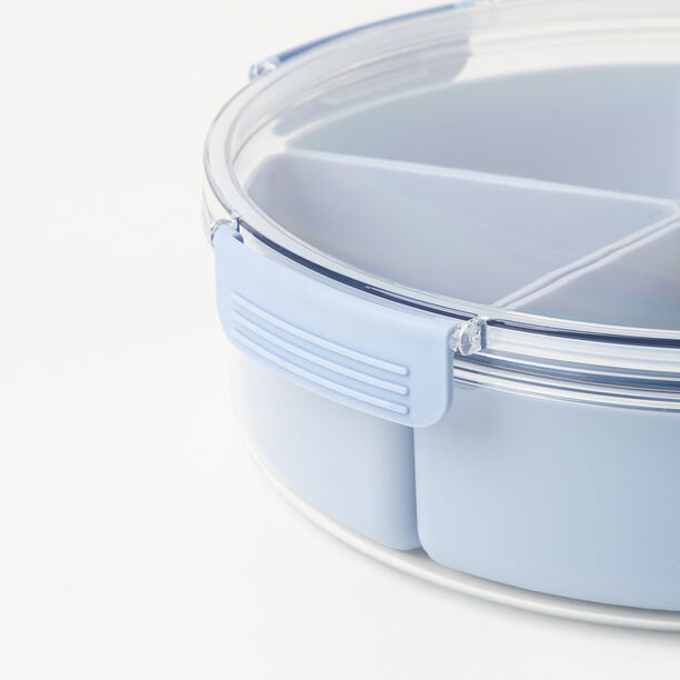 Alberto Round Food Contrainer With 5 Compartments 28.8*28.8*8.6Cm, Blue image number 3