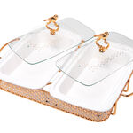 Rectangle Food Warmer With Hanger Gold image number 2
