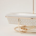 3 Pcs Rectangle Food Warmer With Stand image number 2