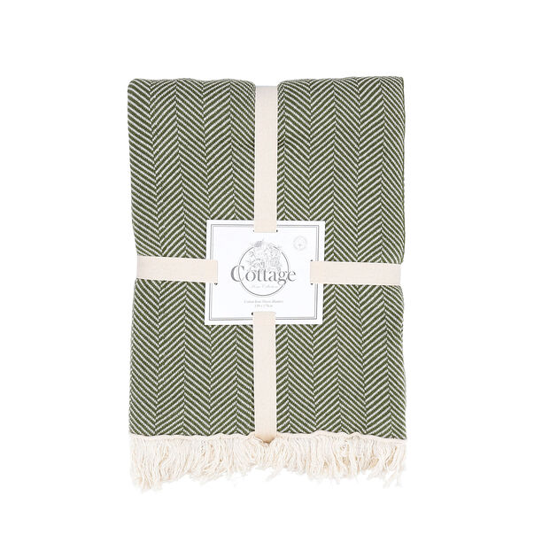 100% Cotton Knitted Throw image number 0