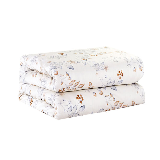 Unique home 6pc faded leafs super king cotton comforter set 260*240cm image number 5