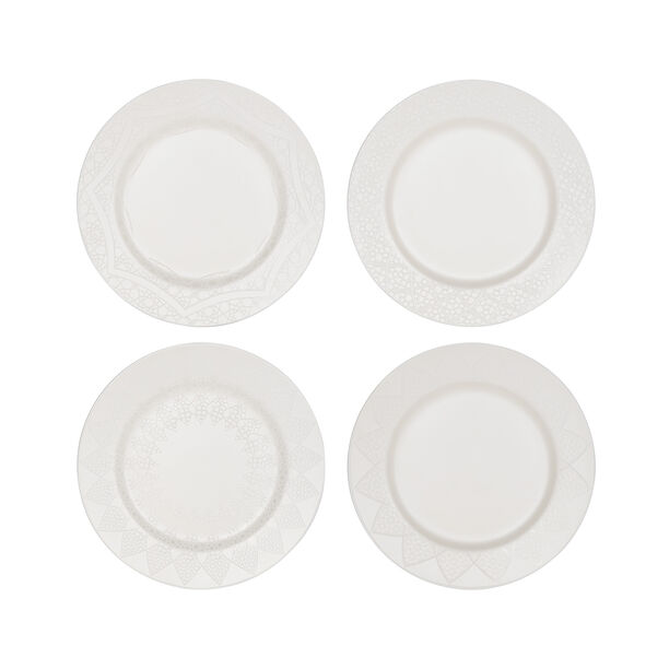 La Mesa white bone porcelain 4 pc side plate image number 1