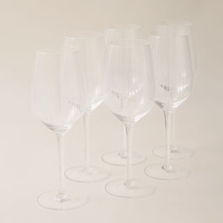 La Mesa 6 pcs stem glass striped 8.5*8.5*25.5 cm