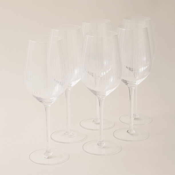 La Mesa 6 pcs stem glass striped 8.5*8.5*25.5 cm image number 0