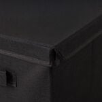 Homez Clothes Organizer Storage Box Polyester, Black 34*34*25Cm image number 2