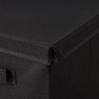 Homez Clothes Organizer Storage Box Polyester, Black 34*34*25Cm