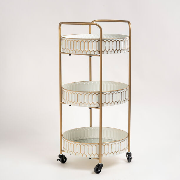 Serving Trolley Round 3 Tiered  image number 1