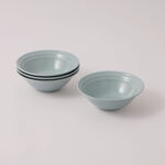 La Mesa embossed porcelain salad bowl set, 4pcs, green 7" image number 1
