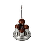 STAINLESS STEEL TRAY WITH 4 CONDEMENTS image number 3