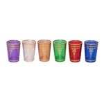 Colored Moroccan Tea Glass Set/Transparent image number 1