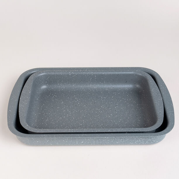 Alberto dark grey granite oven tray set 2 pcs image number 1