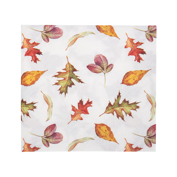 Ambiente Serving Paper Napkins Falling Leaves Design Vanilla Color image number 0