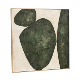 Homez wall art framed canvas wood, 100*100cm