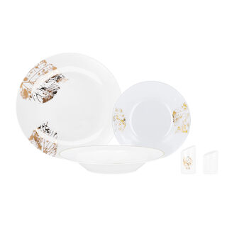 La Mesa white porcelain/glass 20 pc dinner set