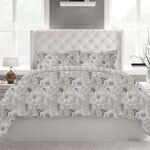 Cottage beige lilly print comforter set twin size with 3 pieces image number 4